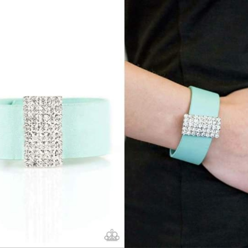 C - Blinged-out Leather Bracelet - Fashion Accessories
